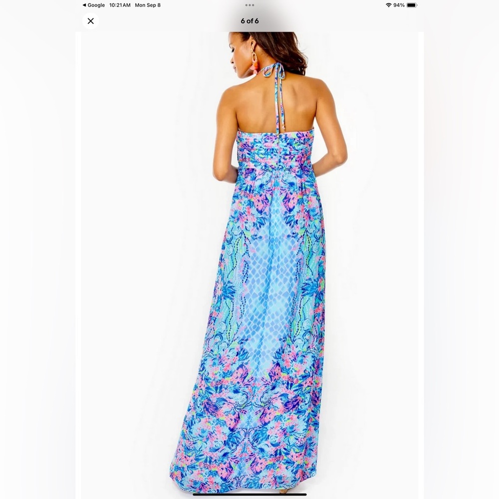 Lilly Pulitzer Hidden Treasure Viv Halter Maxi Dress NWT - Picture 2 of 7